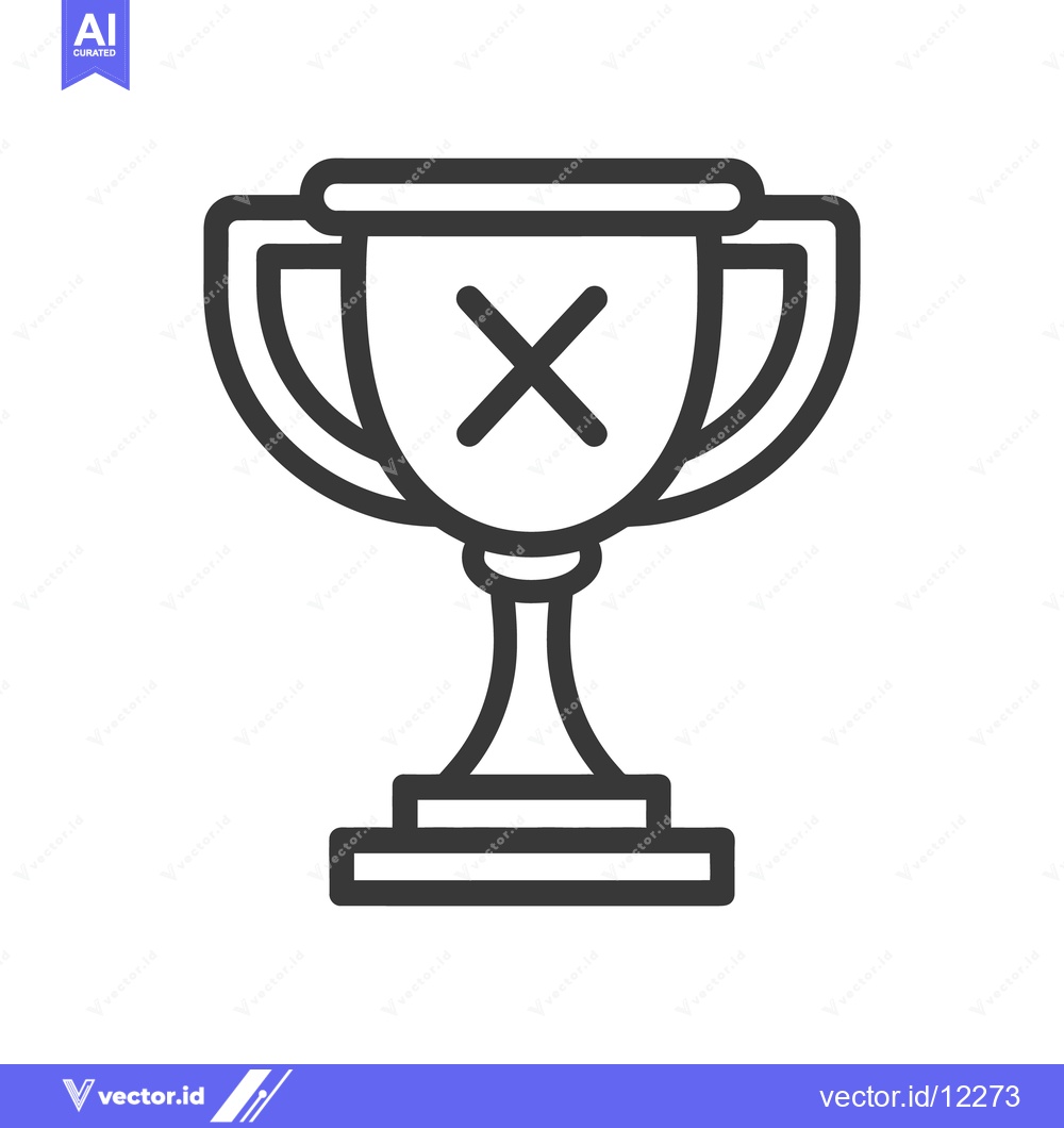 Premium Vector dari An illustrated image of a trophy with a cross mark