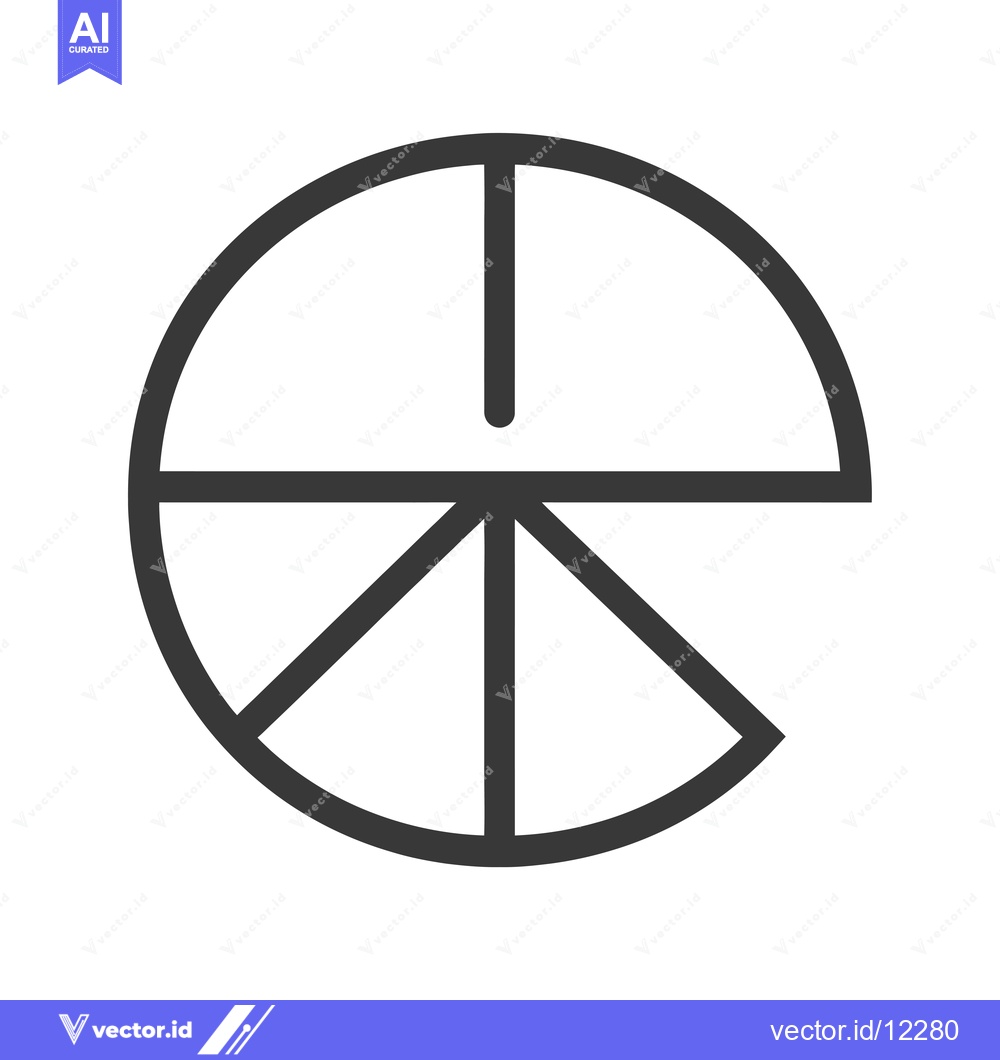 Premium Vector dari A Circle Divided into Five Equal Sections by Lines