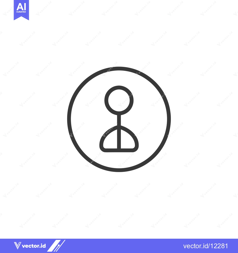 Premium Vector dari A Circle Enclosing a Stick Figure of a Person