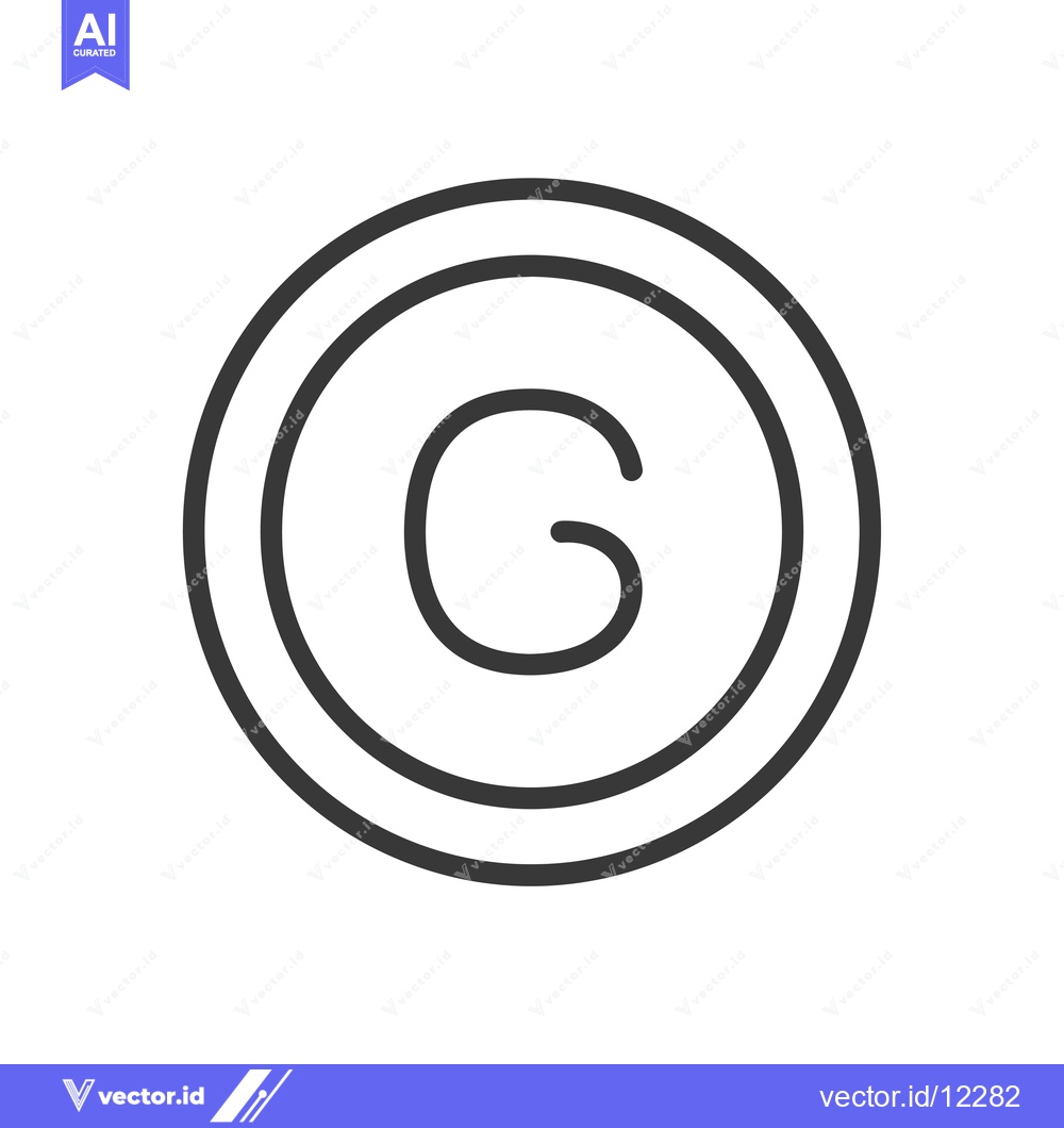 Premium Vector of A Circle with a Single Line Curving in on Itself to Form the Letter C