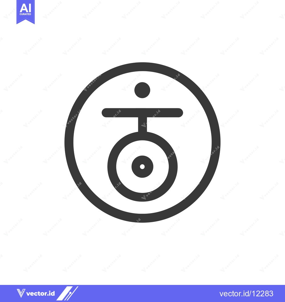 Premium Vector dari A Circle with a Symbol Composed of a Horizontal Line, a Circle, and a