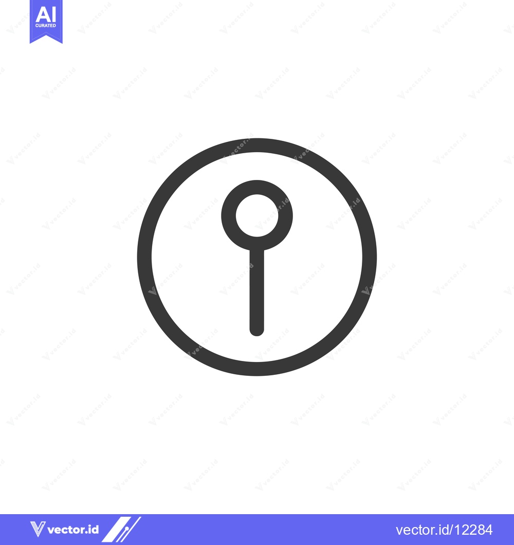 Premium Vector dari A Circle with a Vertical Line and a Circle Inside