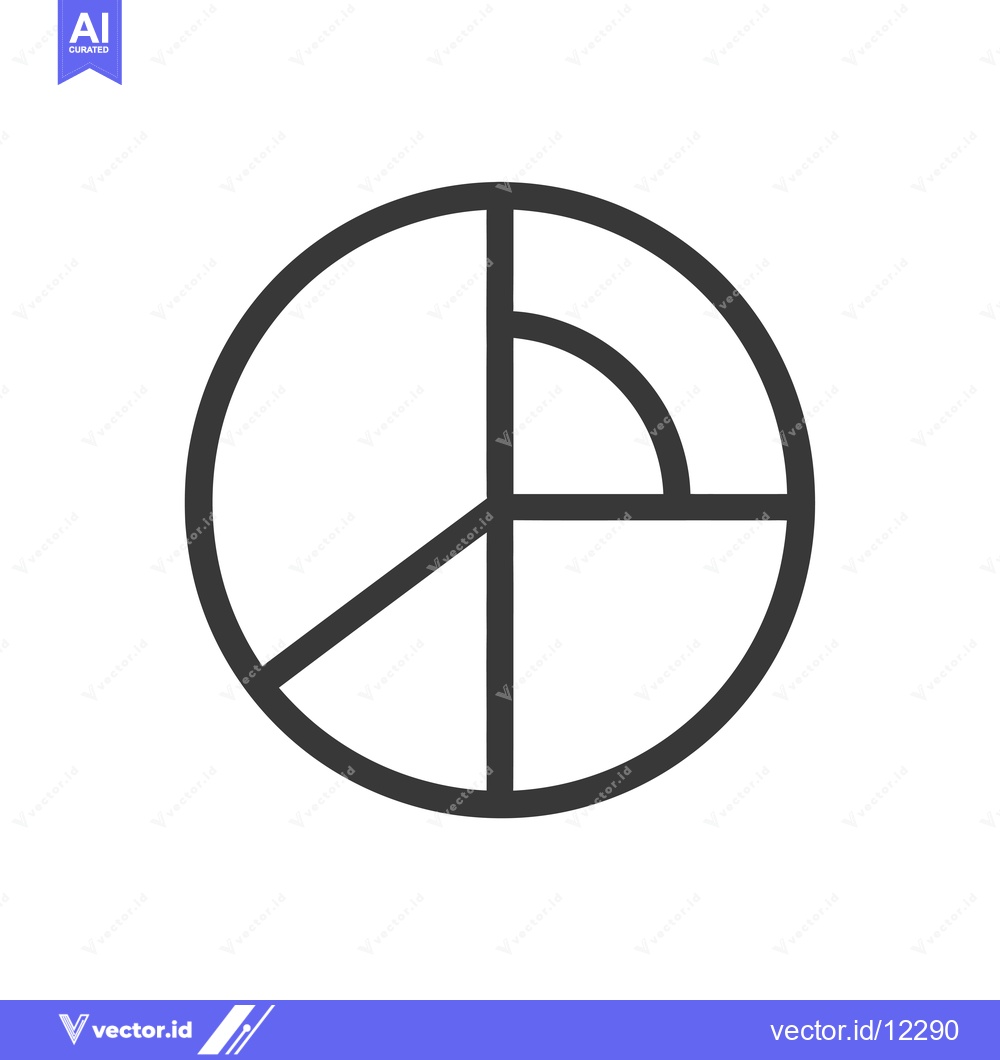 Premium Vector dari A Circular Chart Divided into Four Sections