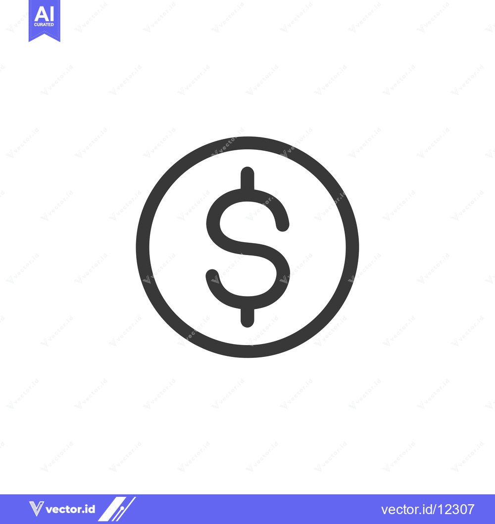 Premium Vector of A circular symbol containing a stylized dollar sign
