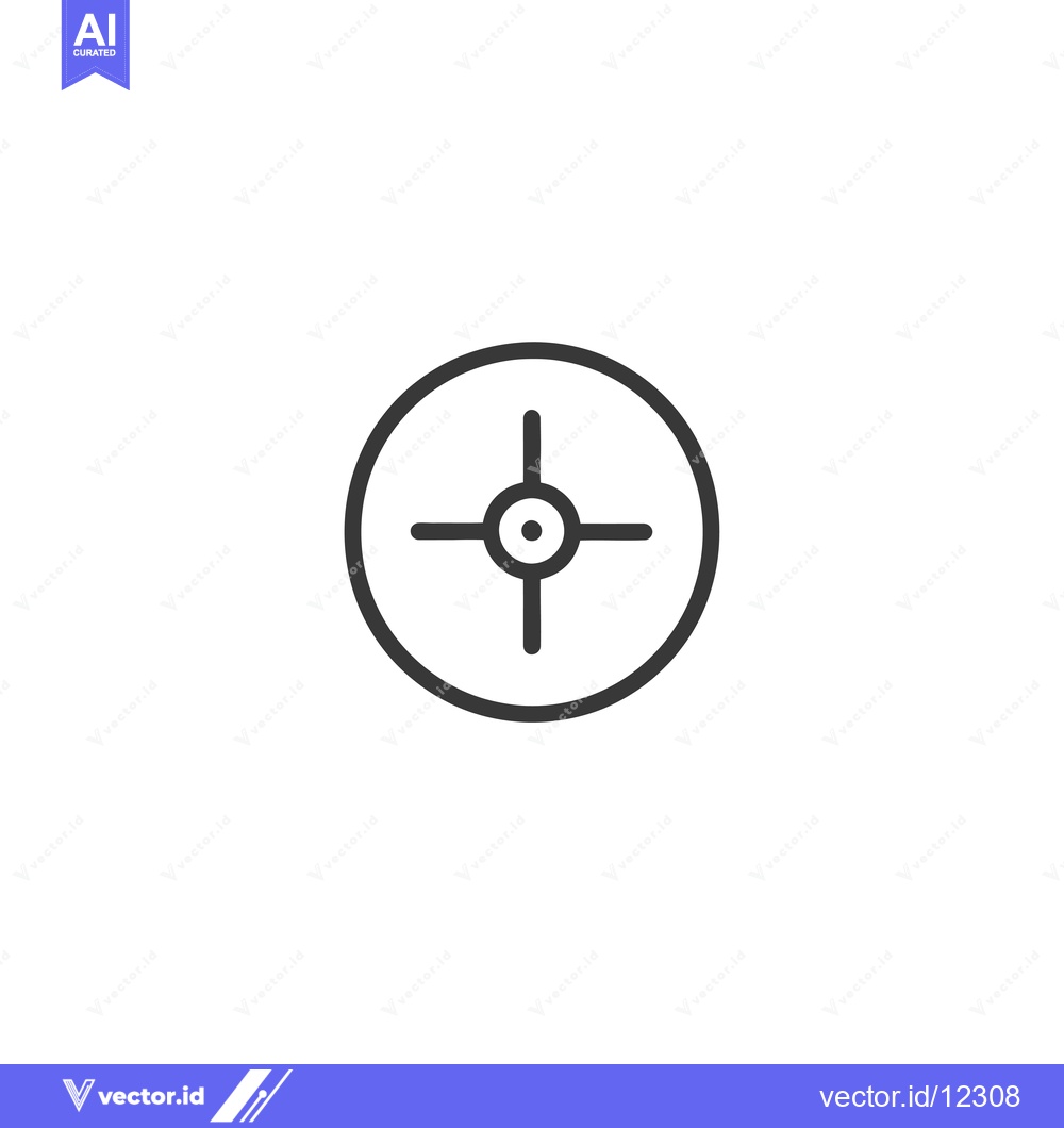 Premium Vector dari A circular target with a crosshair and a bullseye in the center