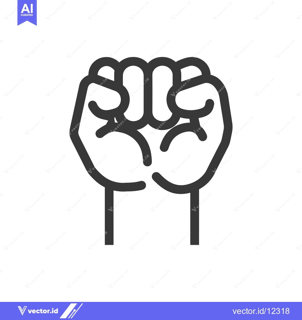 Premium Vector of A clenched fist with fingers extended, symbolizing strength and power.
