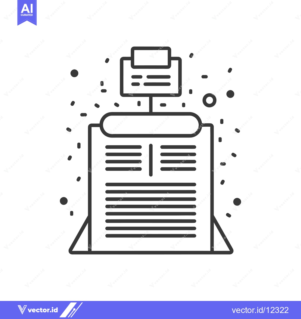 Premium Vector dari A Clipboard with a Top Section Containing Lines