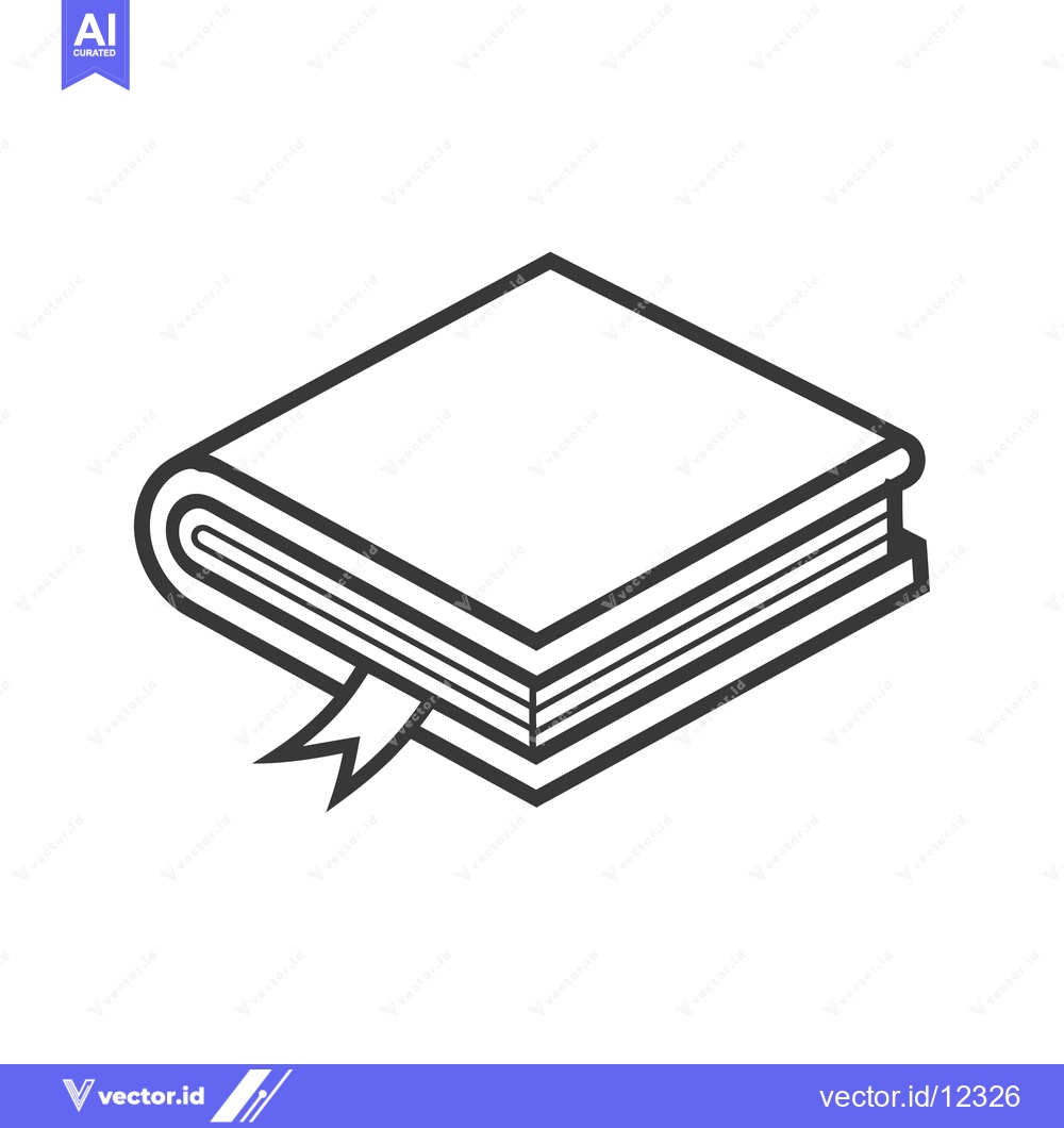 Premium Vector of A closed book with a ribbon bookmark