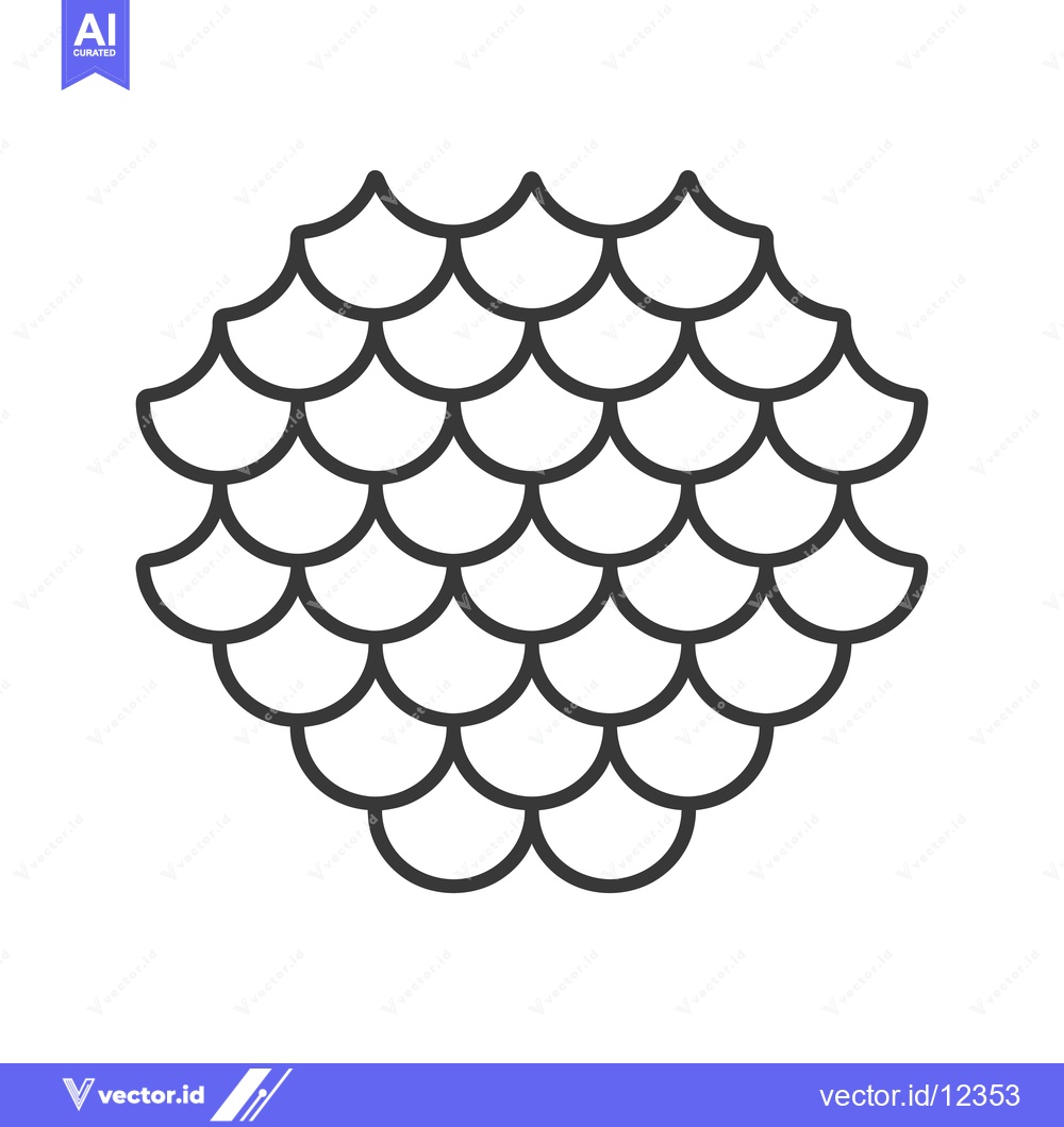 Premium Vector dari A cluster of overlapping, crescent-shaped scales, forming a pattern