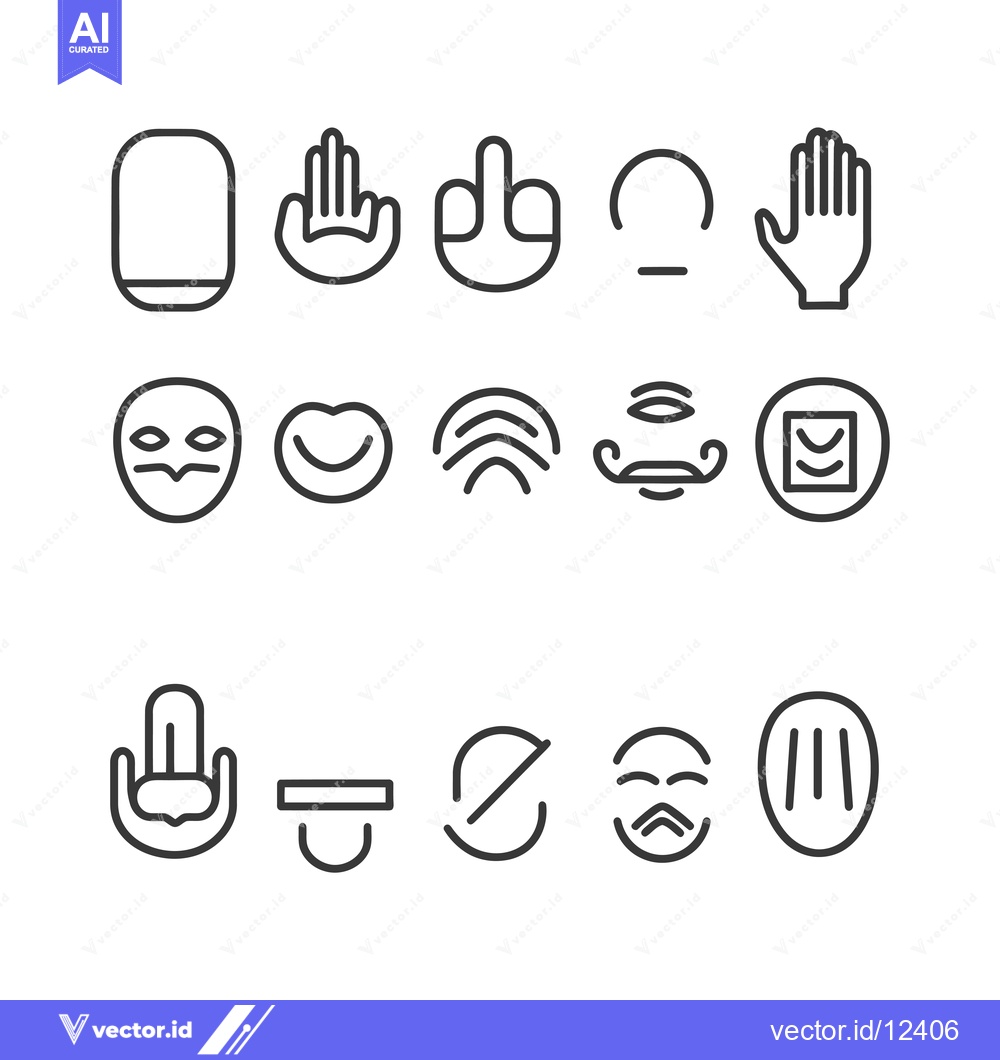 Premium Vector of A Collection of 15 Diverse Line Art Icons