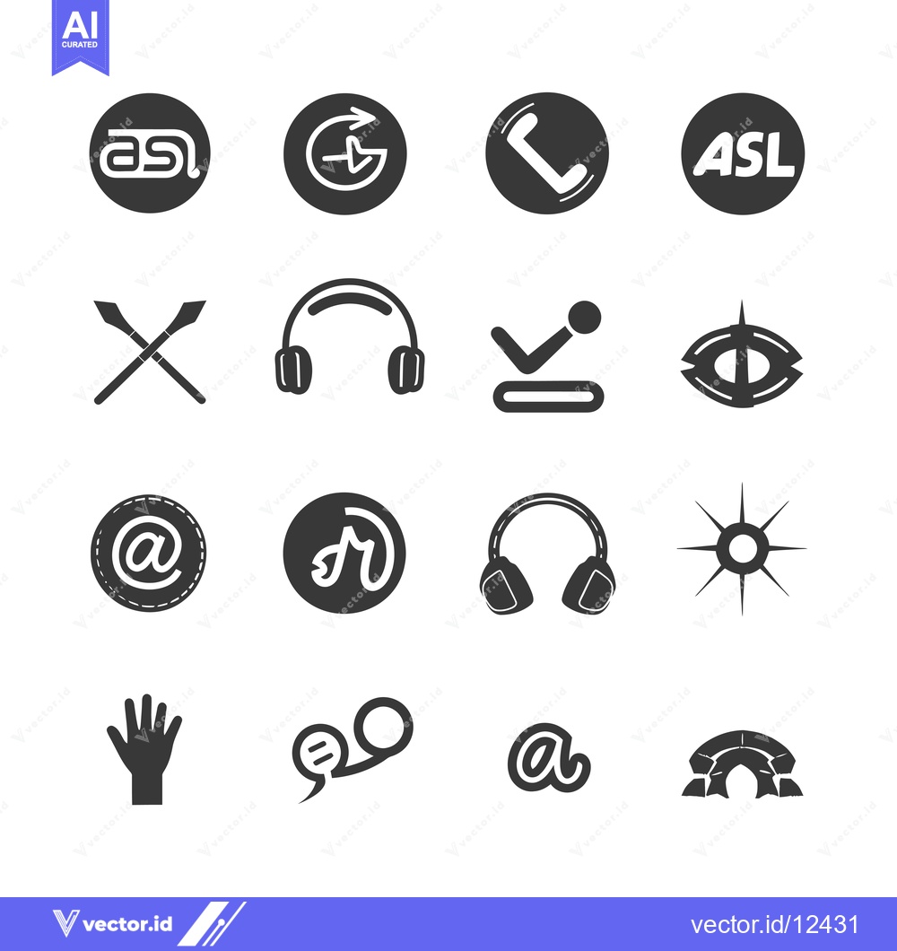 Premium Vector of A Collection of 16 Black and White Icons on a White Background