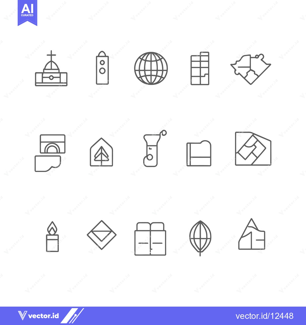 Premium Vector of A Collection of 16 Diverse Line Icons