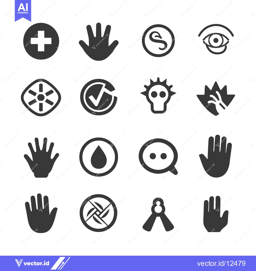 Premium Vector dari A Collection of 16 Simple Black and White Icons