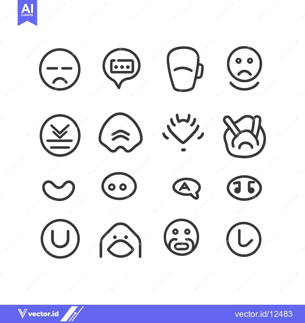Premium Vector of A Collection of 16 Simple Line Icons