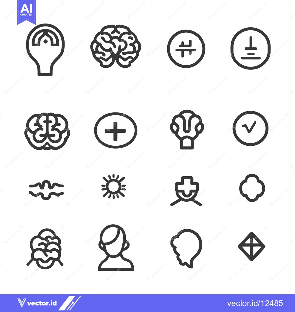 Premium Vector dari A Collection of 16 Simple Line Icons on a White Background