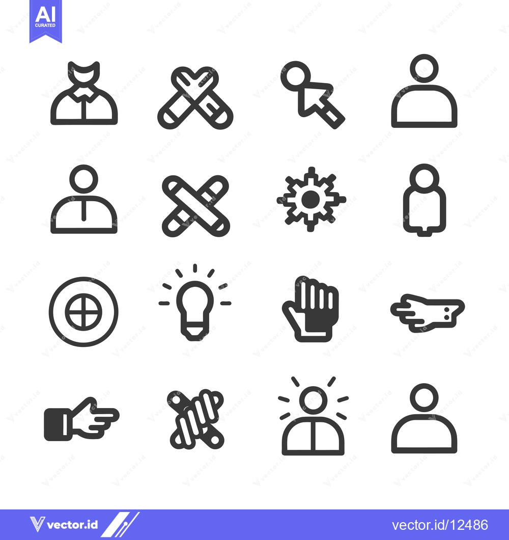 Premium Vector dari A Collection of 16 Simple Line Icons Representing Various Concepts