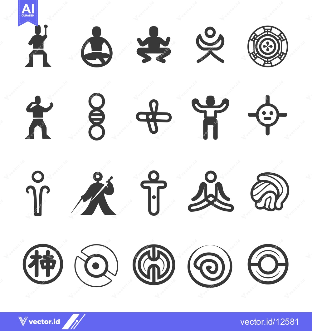 Premium Vector dari A Collection of 20 Unique Abstract Icons Depicting Various Concepts