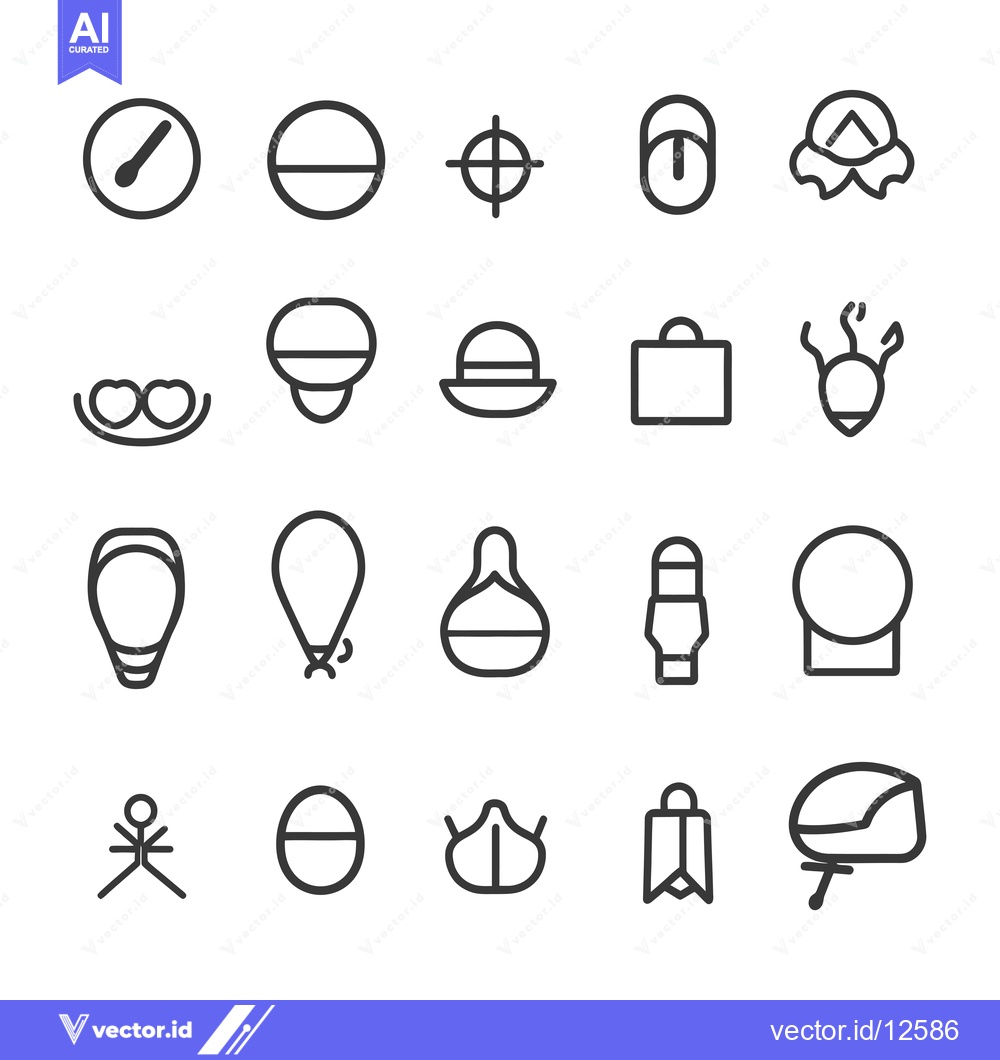 Premium Vector of A Collection of 20 Unique Line Icons