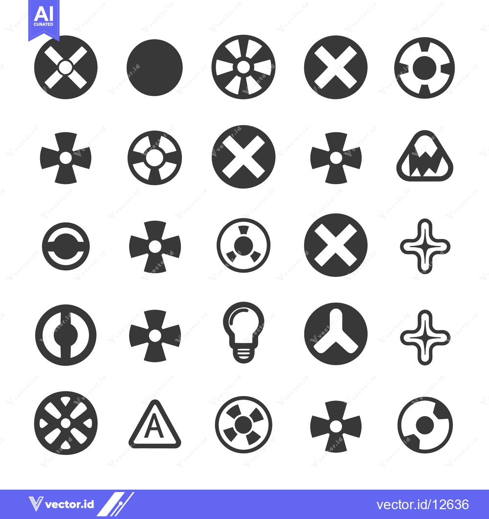 Premium Vector dari A Collection of 25 Circular and Triangular Geometric Shapes with White