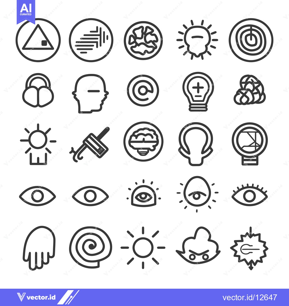 Premium Vector dari A Collection of 25 Diverse Line Art Icons
