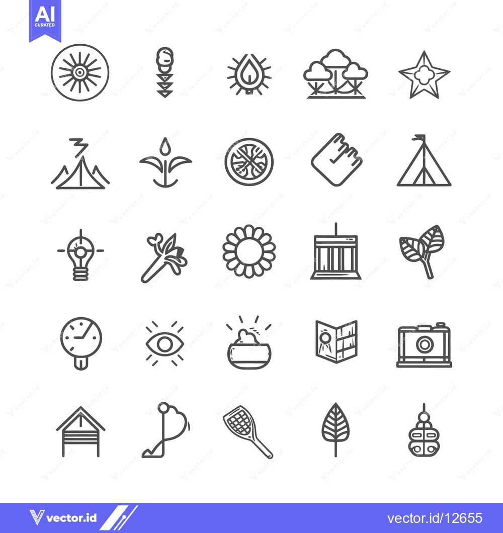 Premium Vector of A Collection of 25 Linear Icons Representing Various Concepts