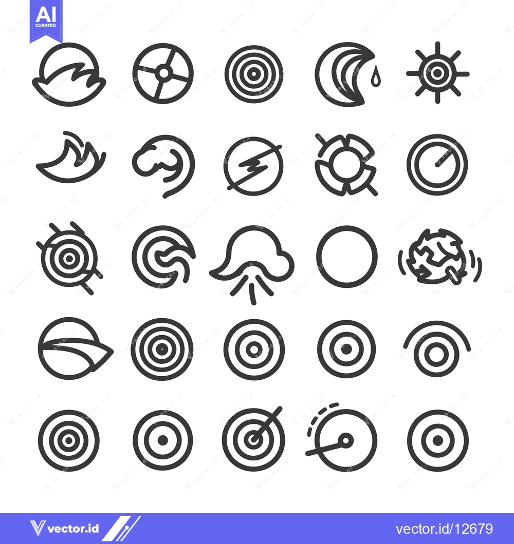 Premium Vector dari A Collection of 25 Line Icons Representing Various Concepts