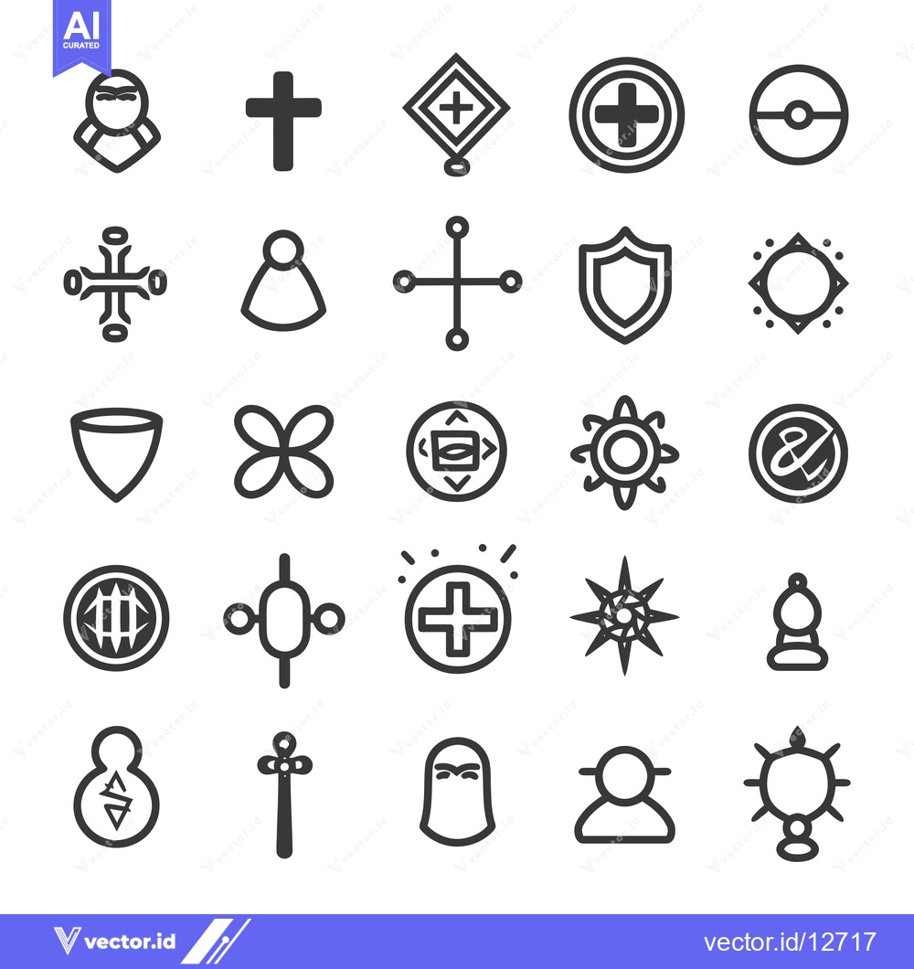Premium Vector of A Collection of 28  Diverse Symbolic Icons