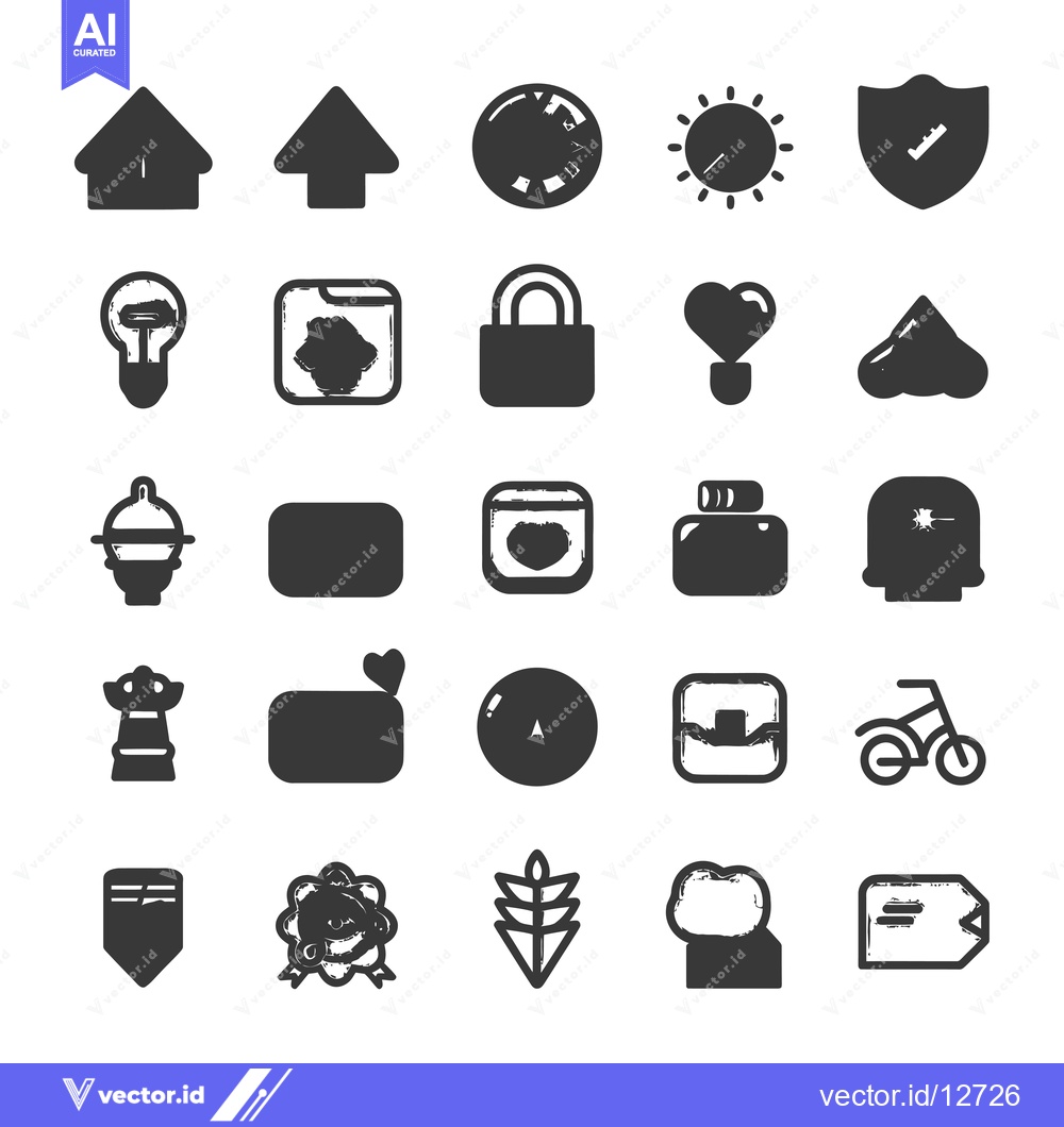 Premium Vector dari A Collection of 28 Miscellaneous Silhouette Icons