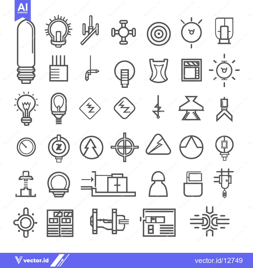Premium Vector dari A Collection of 36 Linear Icons Depicting Various Concepts Related to