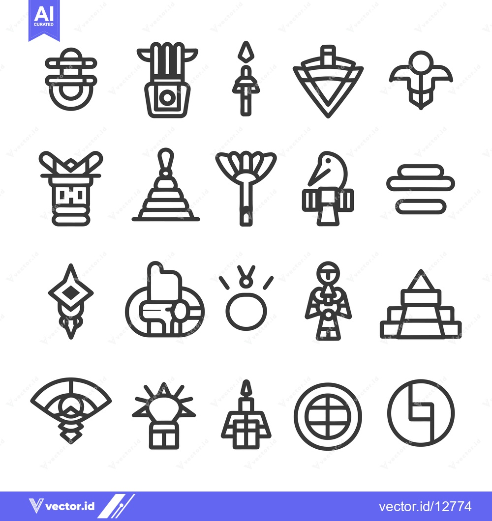 Premium Vector dari A Collection of Abstract Geometric Shapes with Various Symbolic Meanin