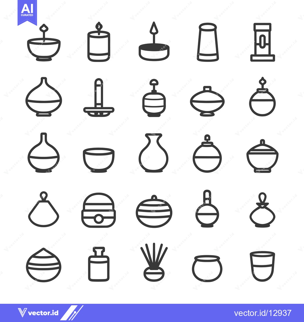 Premium Vector of A Collection of Black and White Line Drawings of Different Types of Va
