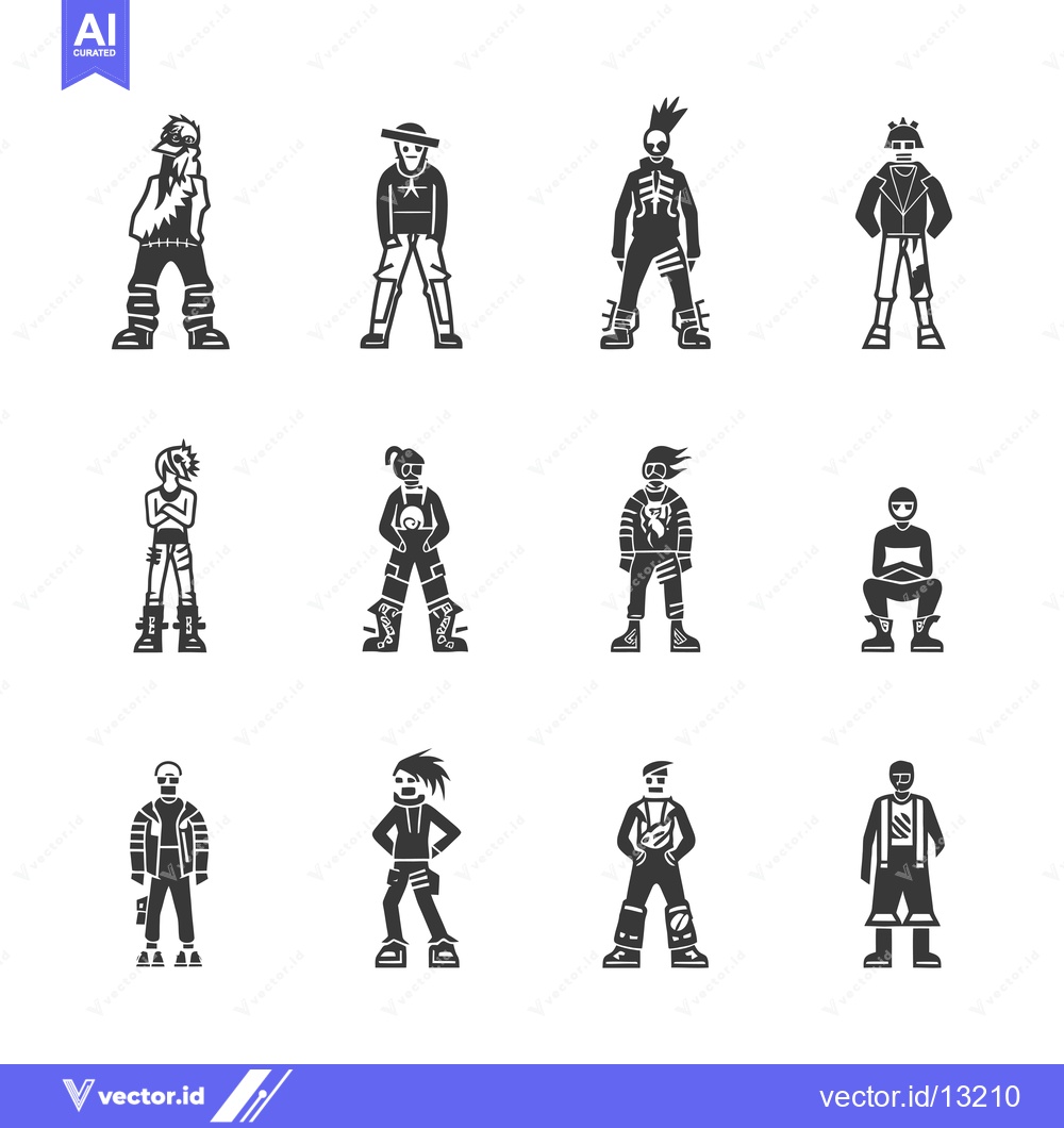 Premium Vector dari A Collection of Diverse and Stylishly Dressed Characters