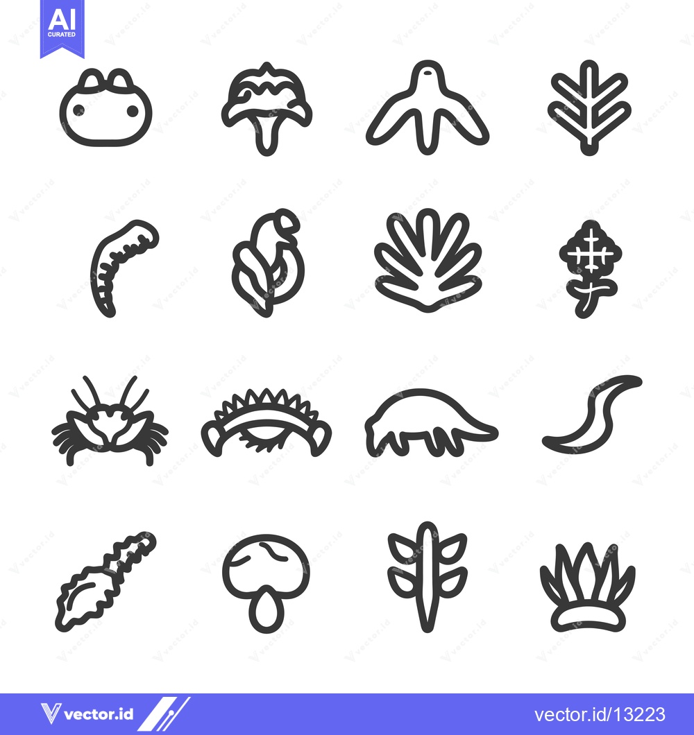 Premium Vector dari A Collection of Diverse Line Drawings Illustrating Various Subjects