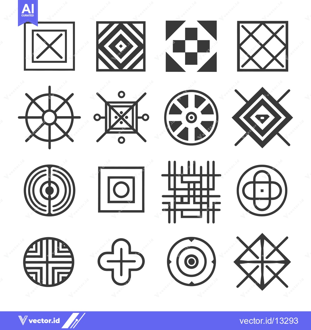 Premium Vector dari A Collection of Geometric Shapes and Patterns