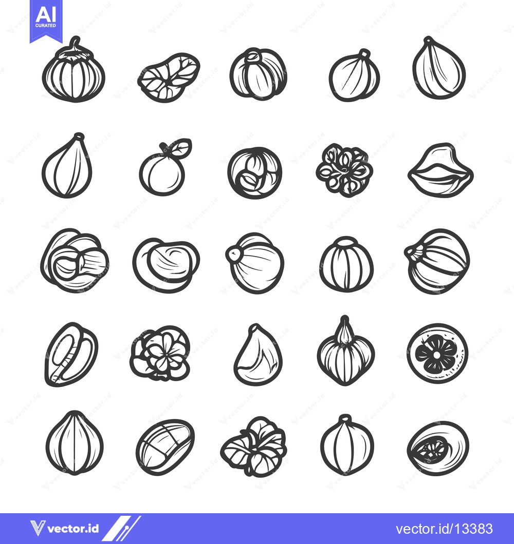 Premium Vector of A Collection of Hand-Drawn Fig Illustrations in Black and White