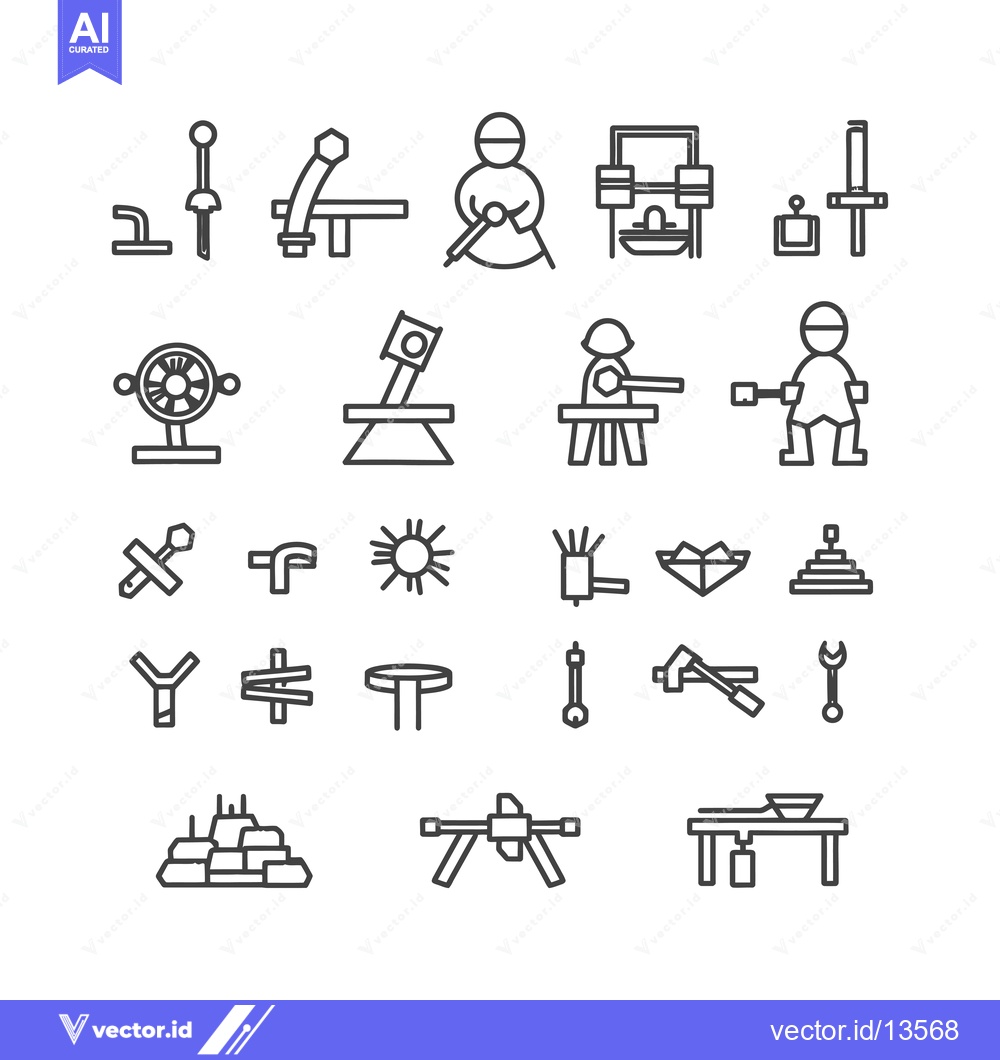 Premium Vector of A Collection of Line Drawings of Toys and Play Equipment