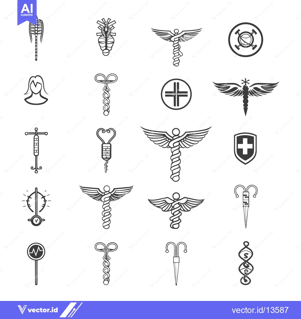 Premium Vector dari A Collection of Medical and Healthcare Related Icons