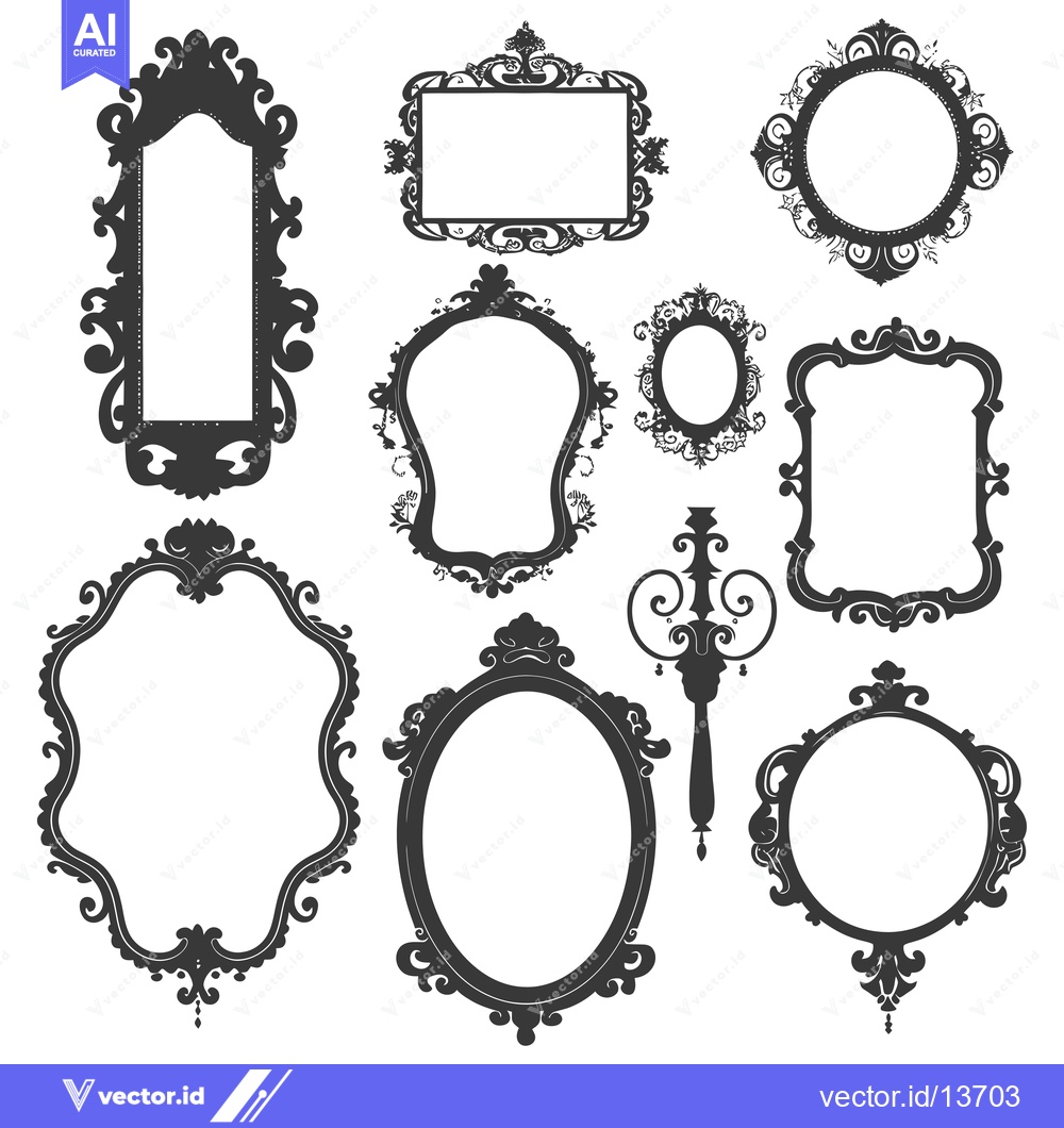 Premium Vector dari A Collection of Ornate, Decorative Frames