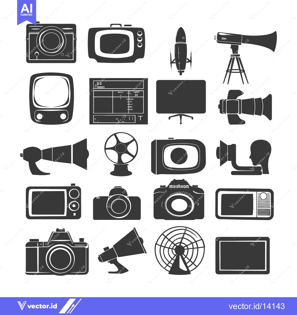 Premium Vector dari A Collection of Vintage and Modern Media Devices