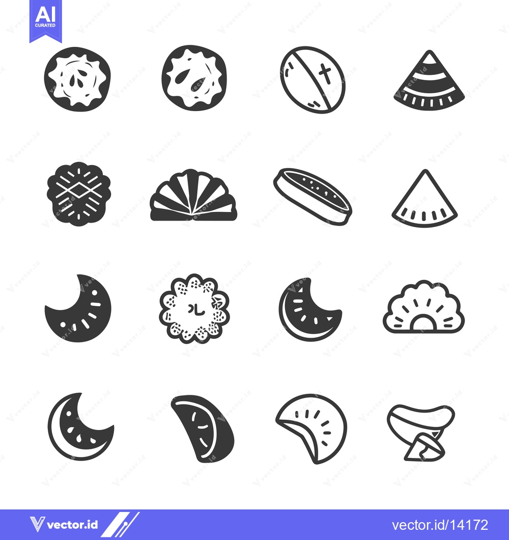 Premium Vector dari A Collection of Watermelon Slice Icons in Different Shapes