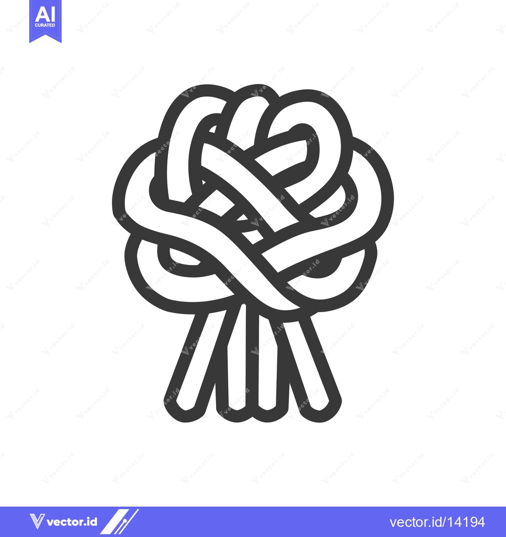 Premium Vector of A complex knot formed by three interweaving strands