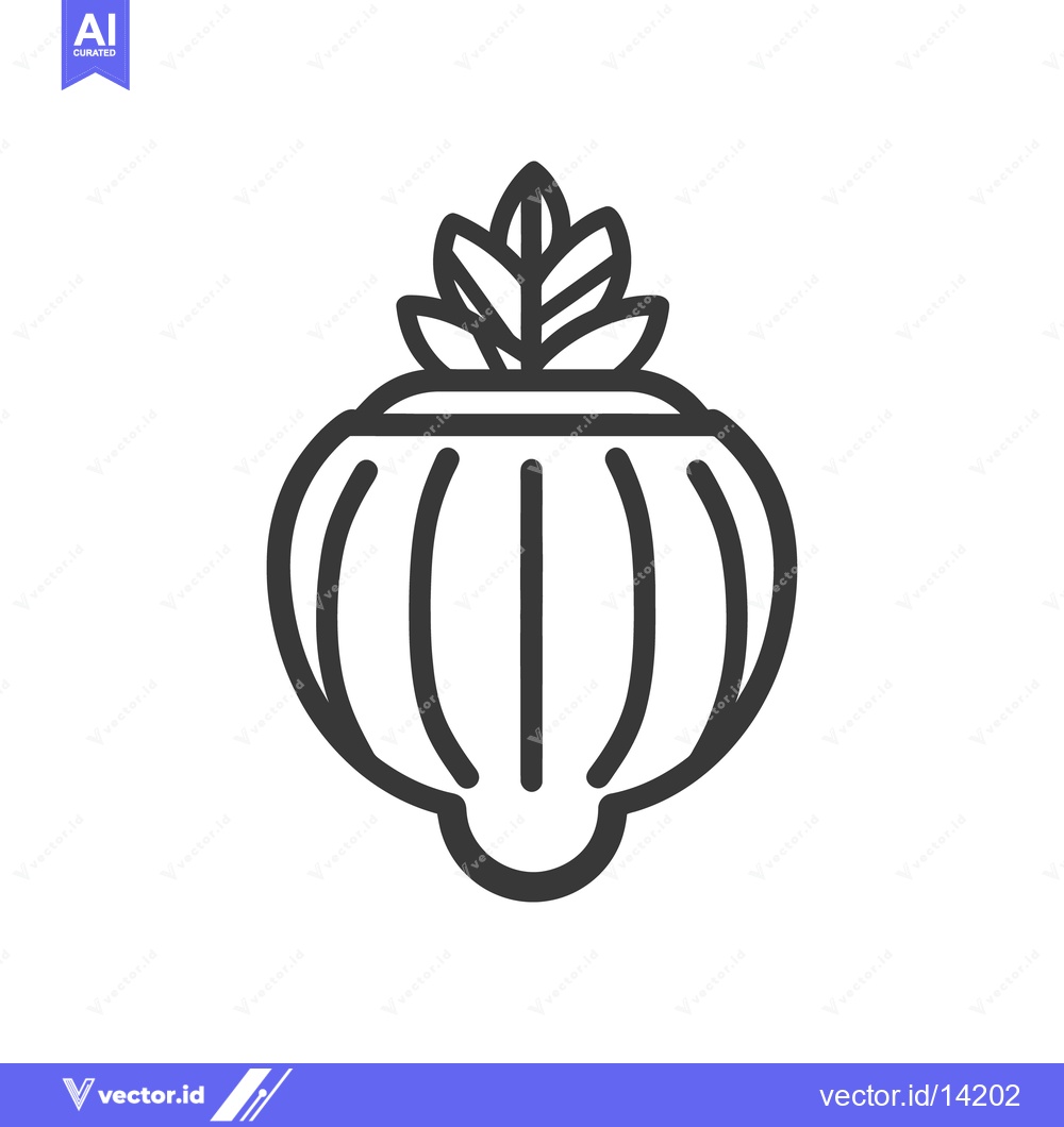 Premium Vector of A stylized illustration of a decorative plant with leaves