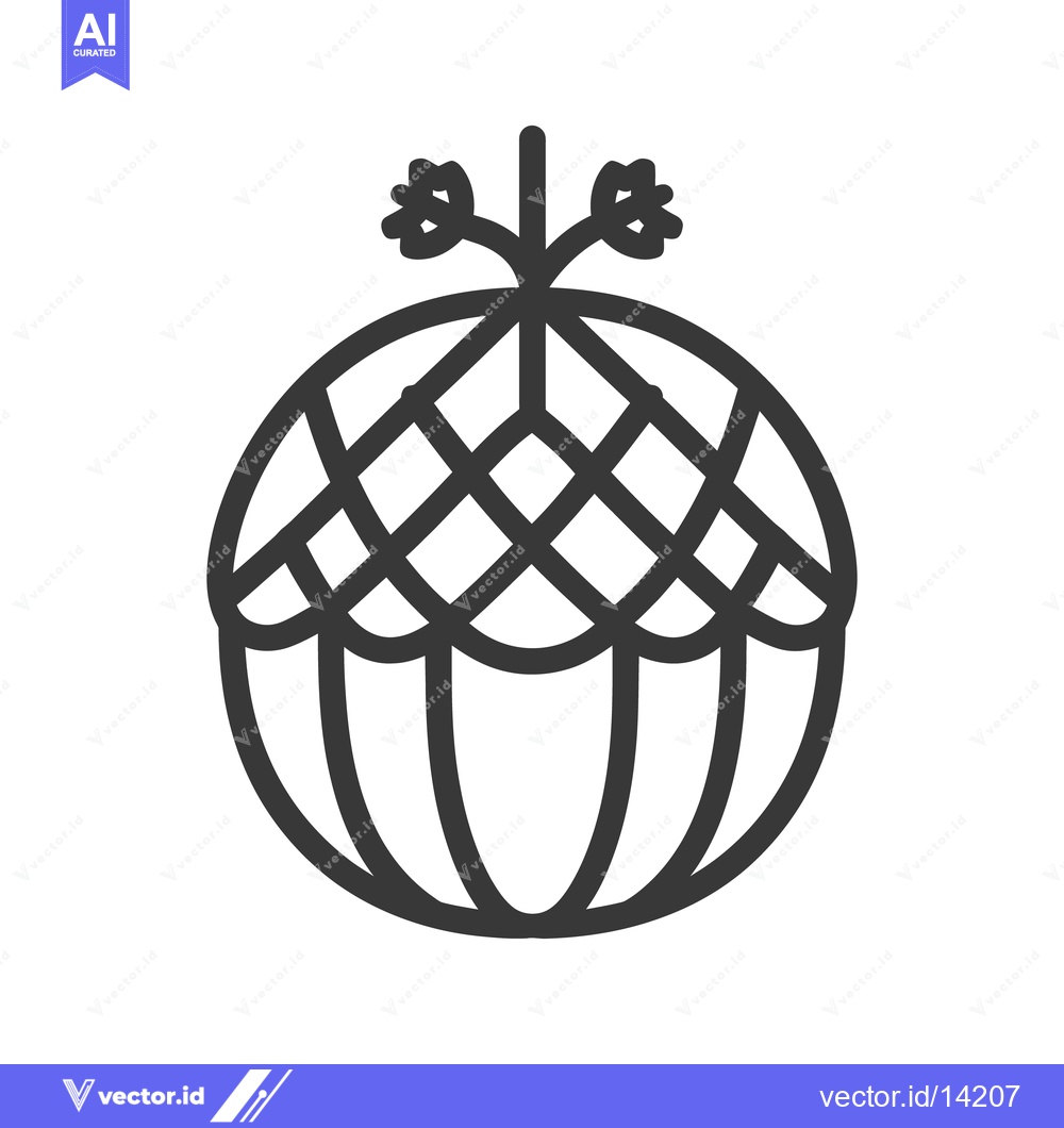 Premium Vector dari A stylized black line drawing of a decorative acorn graphic