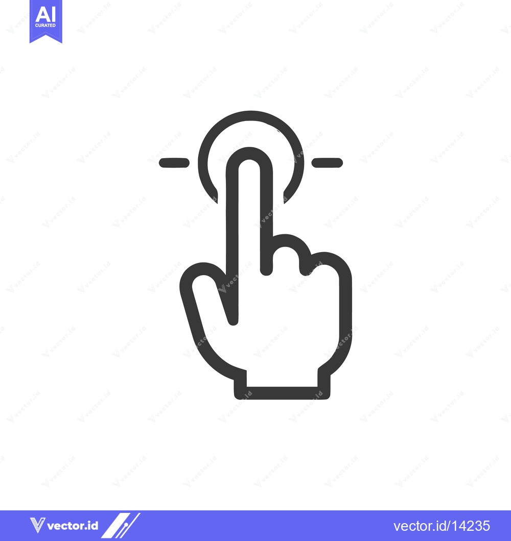 Premium Vector of Finger Tap Icon: Simple Hand Gesture, Touchscreen Interaction, Minimal