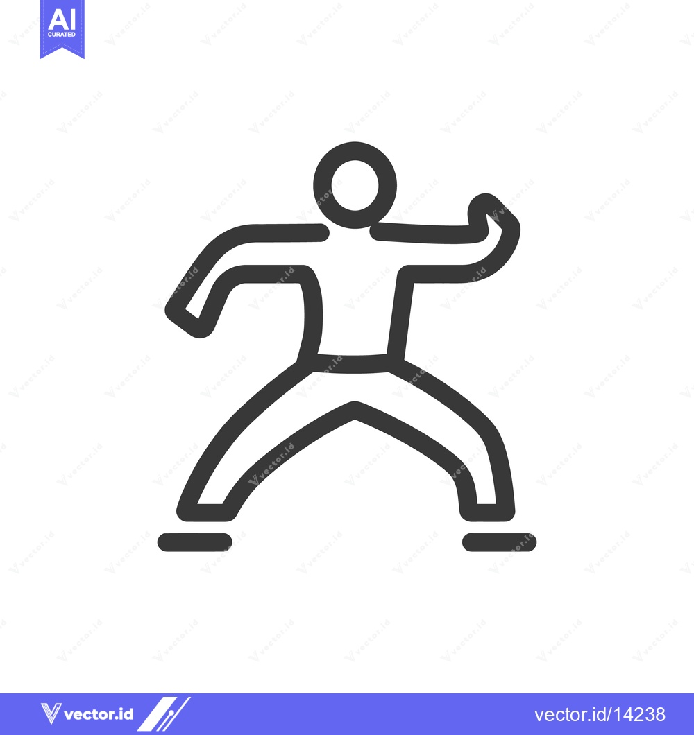 Premium Vector dari A simple black line drawing of a human in action