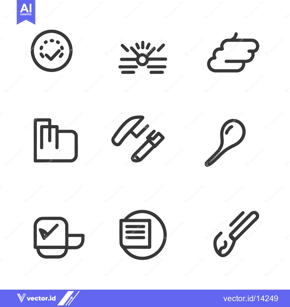 Premium Vector dari Nine Simple Black Icons Representing Daily Activities And Objects