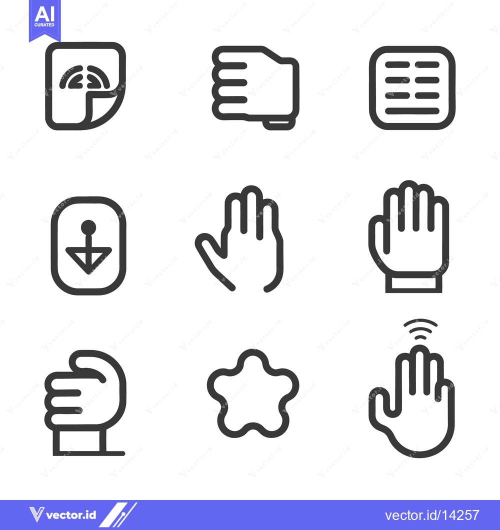 Premium Vector of Nine different minimalist icon designs with various graphic symbols