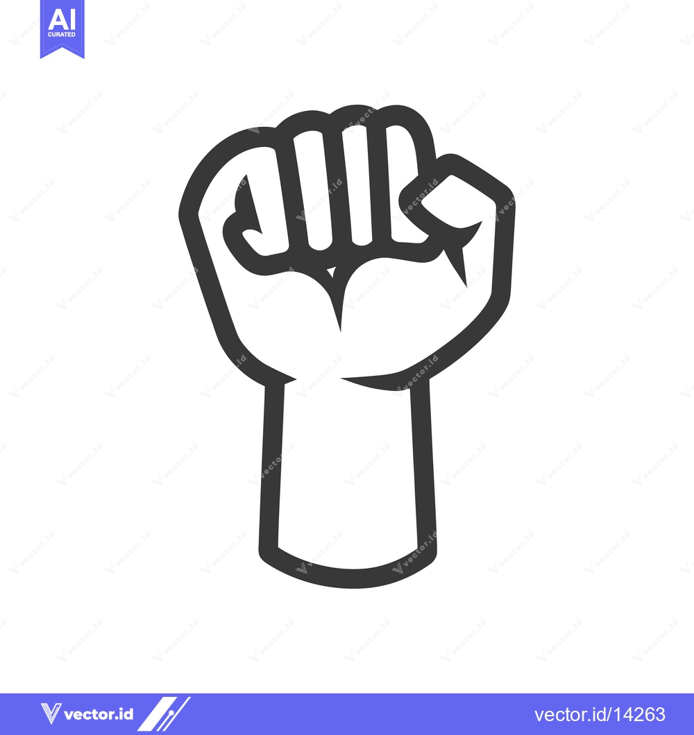 Premium Vector dari A stylized graphic representation of a clenched human fist
