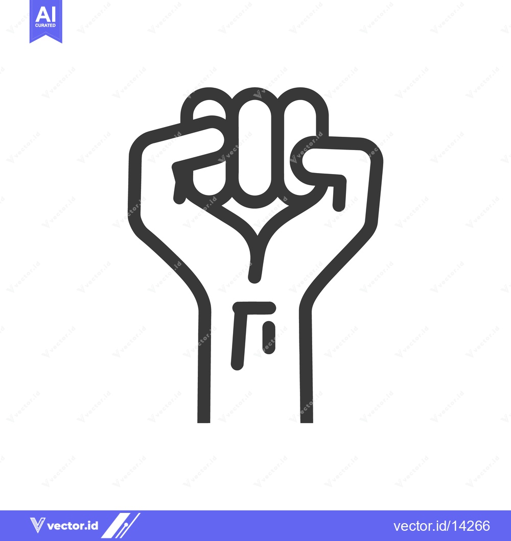 Premium Vector dari A clenched fist raised in a symbol of strength and unity