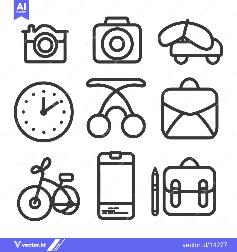 Premium Vector dari Vector illustrations depict modern gadgets and various everyday object